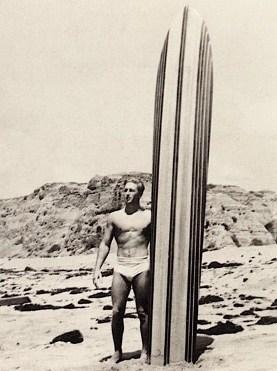Vintage Laguna surfer